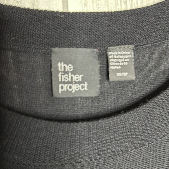 The Fisher Project Merino Wool‎ Black High Low side Sweater Size XS - Picture 2 of 3